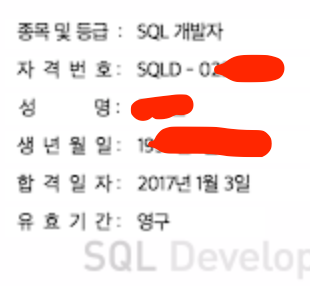 sqld 자격증